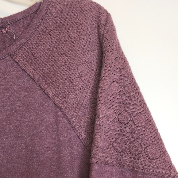 Relativity Stretch Purple Sweatshirt 1X PLUS SIZE - Picture 5 of 7